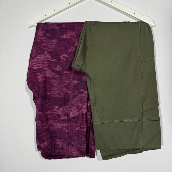 Avia Pants - Avia Green High Rise Capri Leggings with Side Pockets Size Large 12/14